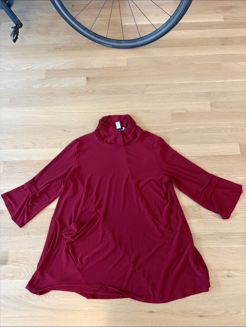 Joseph Ribkoff Burgundy Turtleneck Tunic Top